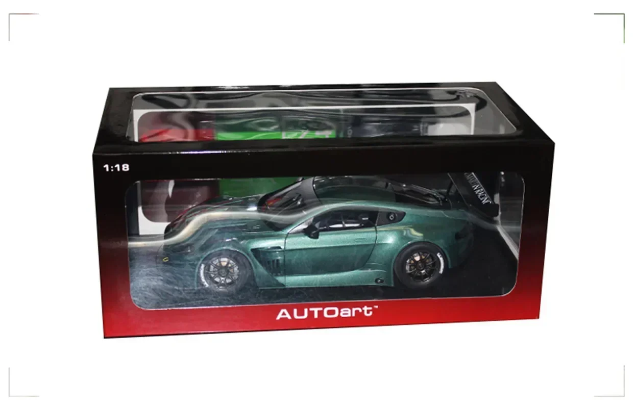 1/18 AUTOart For ASTON MARTIN Vantage V12 GT3 Mode Car Toys Boys Girls Gifts Collection Black/White/Green Metal,Plastic,Rubber