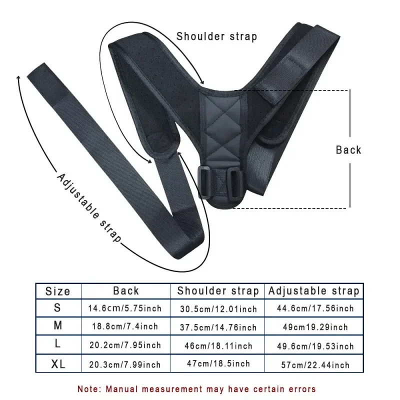 1PC Back Posture Correction Belt Hunchback Corrector Men and Women Unisex Breathable Body Shaping Sitting Posture Straight Back