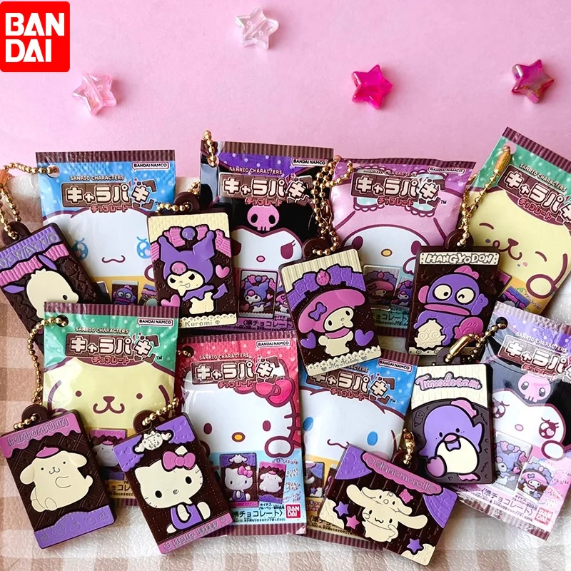 

Bandai Gashapon Sanrio шоколадная форма подвесное украшение Hello Kitty Kuromi MyMelody Pom Purin Cinnamoroll Pochacco кулон игрушка