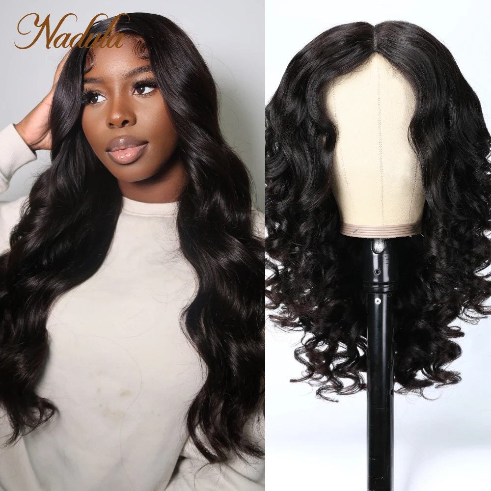 Nadula Hair 200% /250% Density V Part Wig Body Wave Human Hair Wigs Upgraded Upart Wigs Real Scalp No Leave Out For Beginner