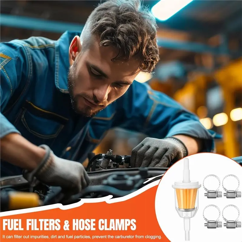 طقم مضخة الوقود الكهربائية ABJJ (12 فولت) قطعتان من الضغط المنخفض 3-6 رطل لكل بوصة مربعة غاز وديزل مضمن مع مرشحين و8 مشابك خرطوم