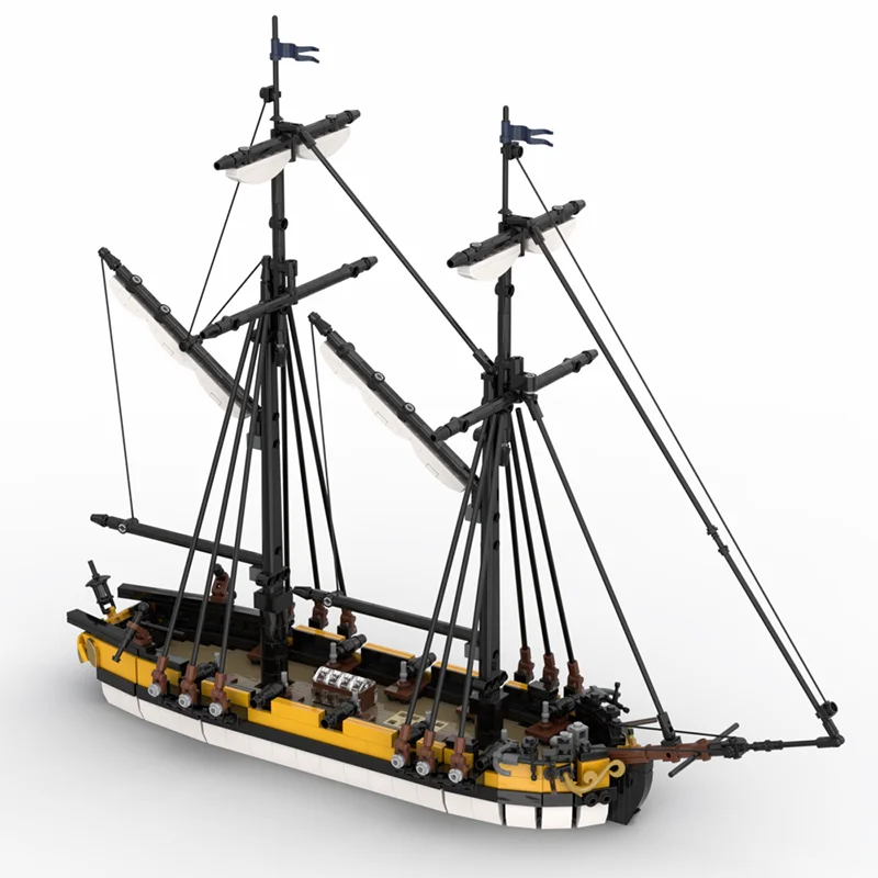 1383PCS ย้อนหลังเรือ Moc Building Blocks ชุด-HMS Dart Naval เรือชุดสําหรับ Maritime Display & ผู้ที่ชื่นชอบคอลเลกชัน