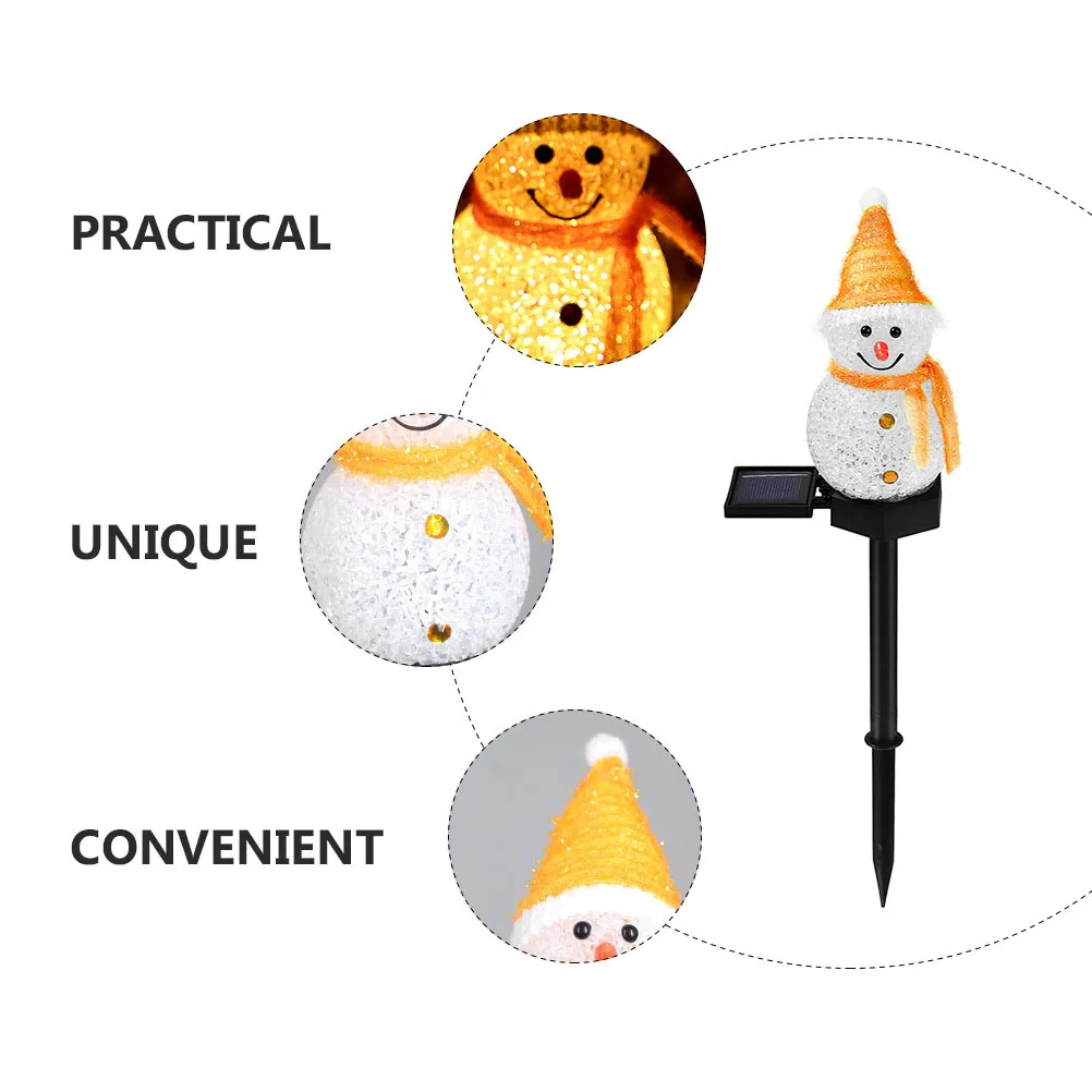 

Elegant Snowman LED Solar Garden Light Outdoor Decorative Ground Lamp for Lawn Yard Pathway Landscape Use LED Solar Lamp