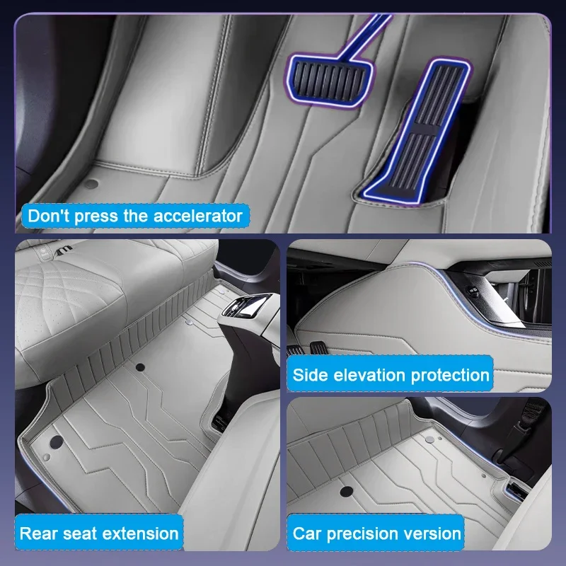 Custom Nappa Leather Car Foot Protect Mat Auto Luxury Waterproof Floor Pad Accessory For CHANGAN DEEPAL S05 2025-Present