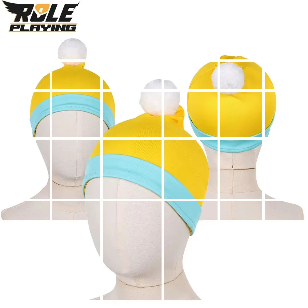Max Mayfield Cosplay Yellow Blue Hat TV ST Roleplay Cap Costume Accessories for Unisex 4Y-14Y Junior Outfit Halloween Carnival