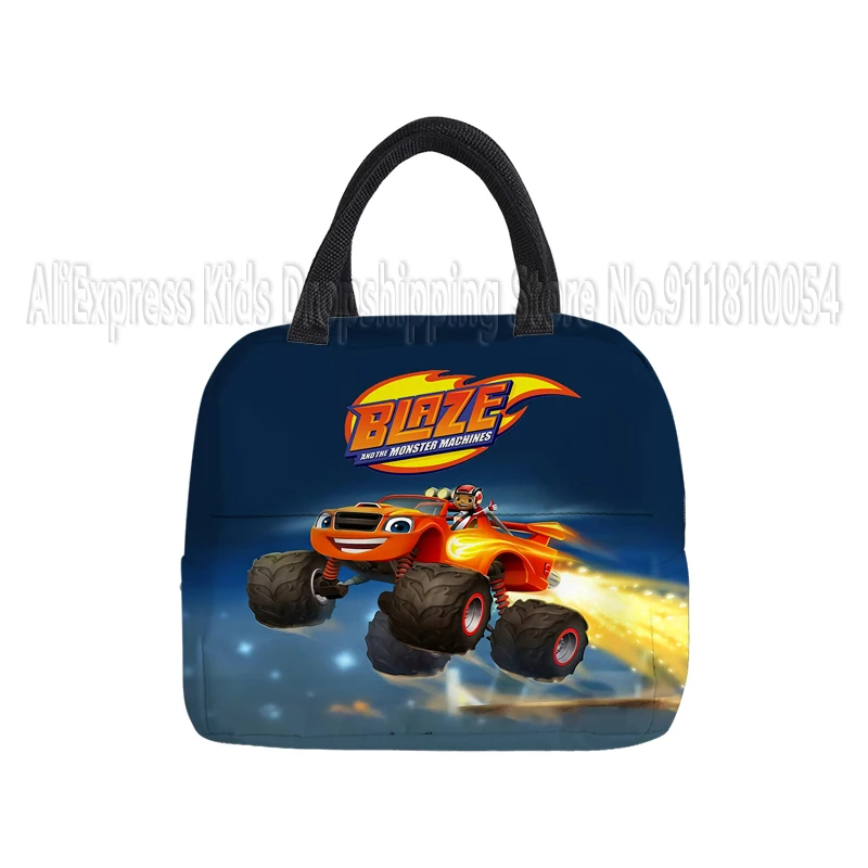 Blaze and the Monster Machines Cooler Tote Portable Insulated Box Thermal Cold Food Container Kids School Picnic Travel Lunchbox