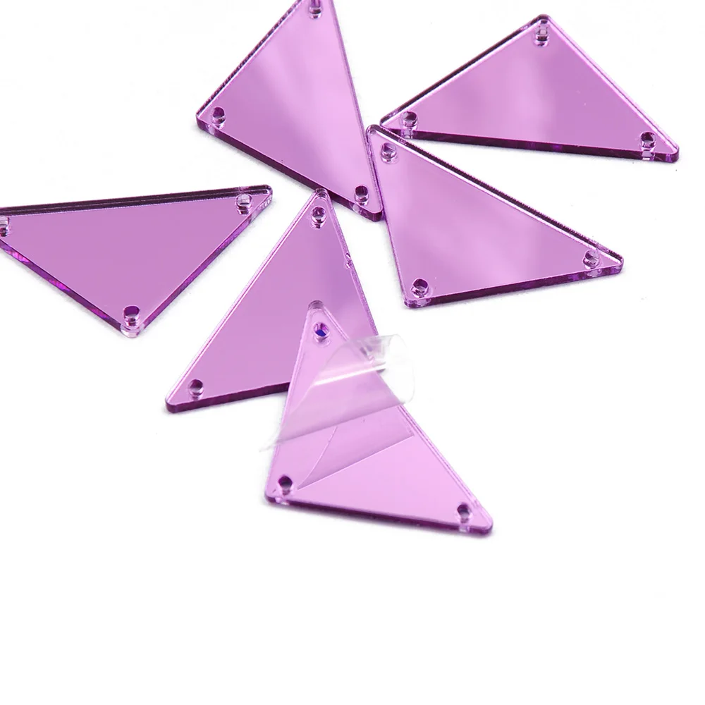 Yanruo 30pcs Acryl spiegel Dreieck bunt auf Kostüm Abendkleider Kleidung Strass Schmuck Schmuck Kunst Nähen nähen – Detail 10