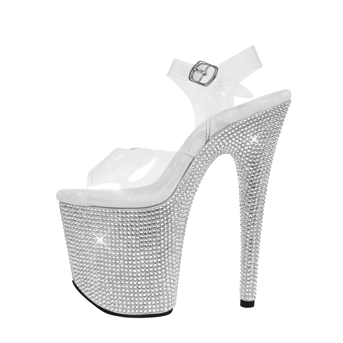 20cm 8Inches Diamond Stripper Pole Dance Shoes Women Sexy Show Crystal High Heels Sandals Party Club Platform High-heeled Shoes view 6