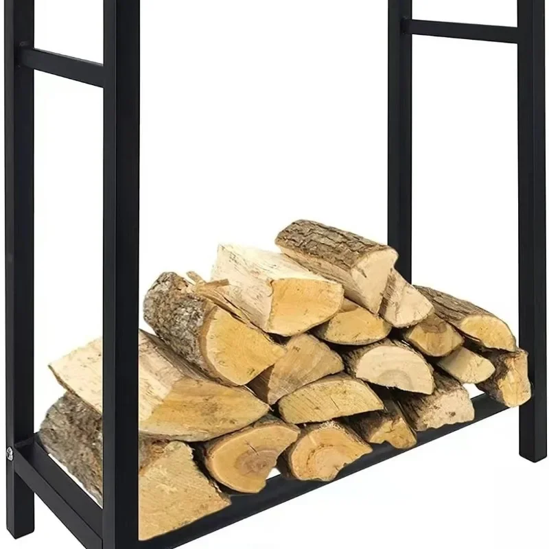 Simple firewood rack, firewood rack, wooden frame Outdoor indoor wooden frame Firewood storage steel frame, wood storage
