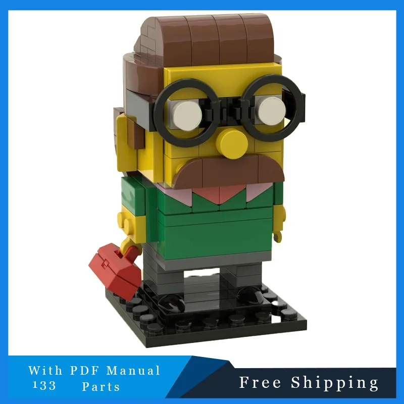 

133 PCS MOC Famous Anime Characters Brickheadz Modular Building Blocks Model For Kid Assembly Display Toy Festival Surprise Gift