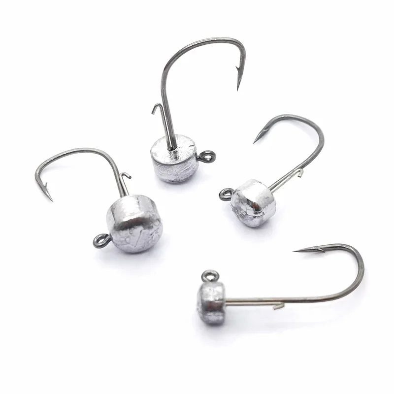 OUTKIT 5pcs Fishing Lure NED Jig Head Hook Strong Anti Falling Off Auxiliary Stand Hooks Mandarin Fish Bass Worm Fishhook