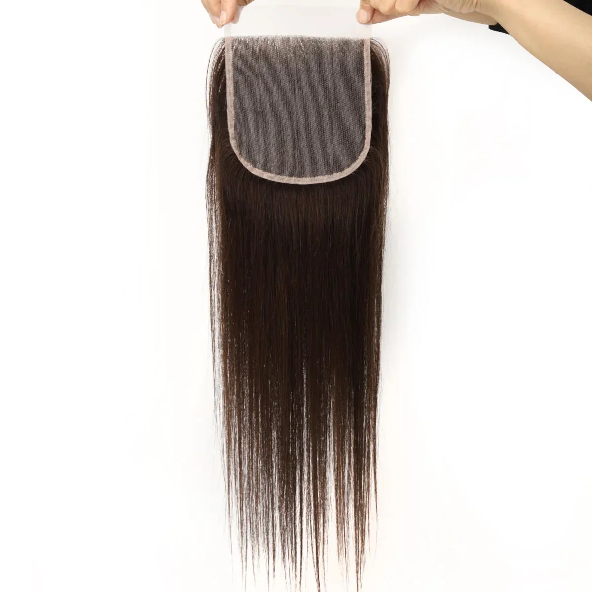 TUW27 Women's Lace Frontal Closure Human Hair Mesh Integration System for Hair Loss Solutions Seamless Work with Hair Closures