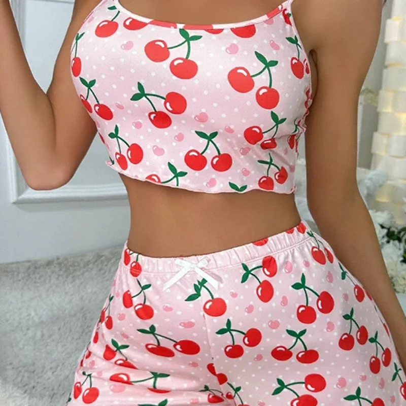 Nuovo set da due pezzi per abito da casa corto e comodo estivo versatile e divertente