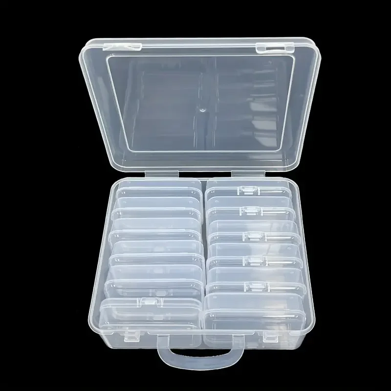 1 Set, 12-Grid Plastic Storage Box, Clear Craft Organizer Case Container, Portable Multifunctional Finishing Box For Jewelry, Be