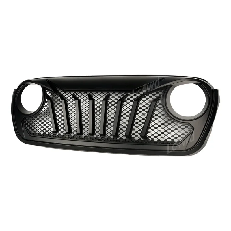 LC4WD 4x4 Exterior Accessories Front Grille Mad Owl Series III Grill w/Mesh For 2018-2025 Jeep Wrangler JL/JLU/4XE/Gladiator JT