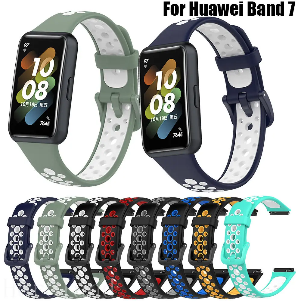 Fashion Printing Soft Silicone WatchBand For Huawei Band 7 Smartwatch Wristband For Huawei Band7 Watch Strap Bracelet Sport belt