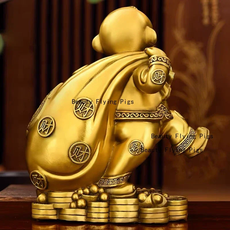 1pc Metal Monkey Ornament Office Wealth Recruitment Ornaments Home Decoration Chinese Zodiac Ornaments Feng Shui Accessories
