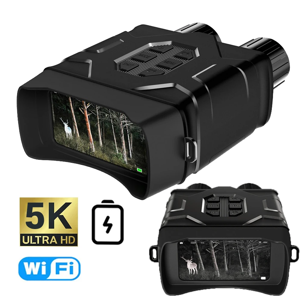 NV016 5K UHD WIFI verrekijker telescoopcamera Professionele infrarood nachtzichtverrekijker voor de jacht met 4 inch scherm
