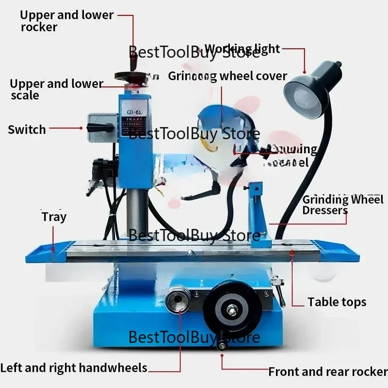 Universal Grinding Tapping Polishing Machine with Drill Sharpener Optinal Turning Grinder All Kinds of Welding 3-Sided Milling