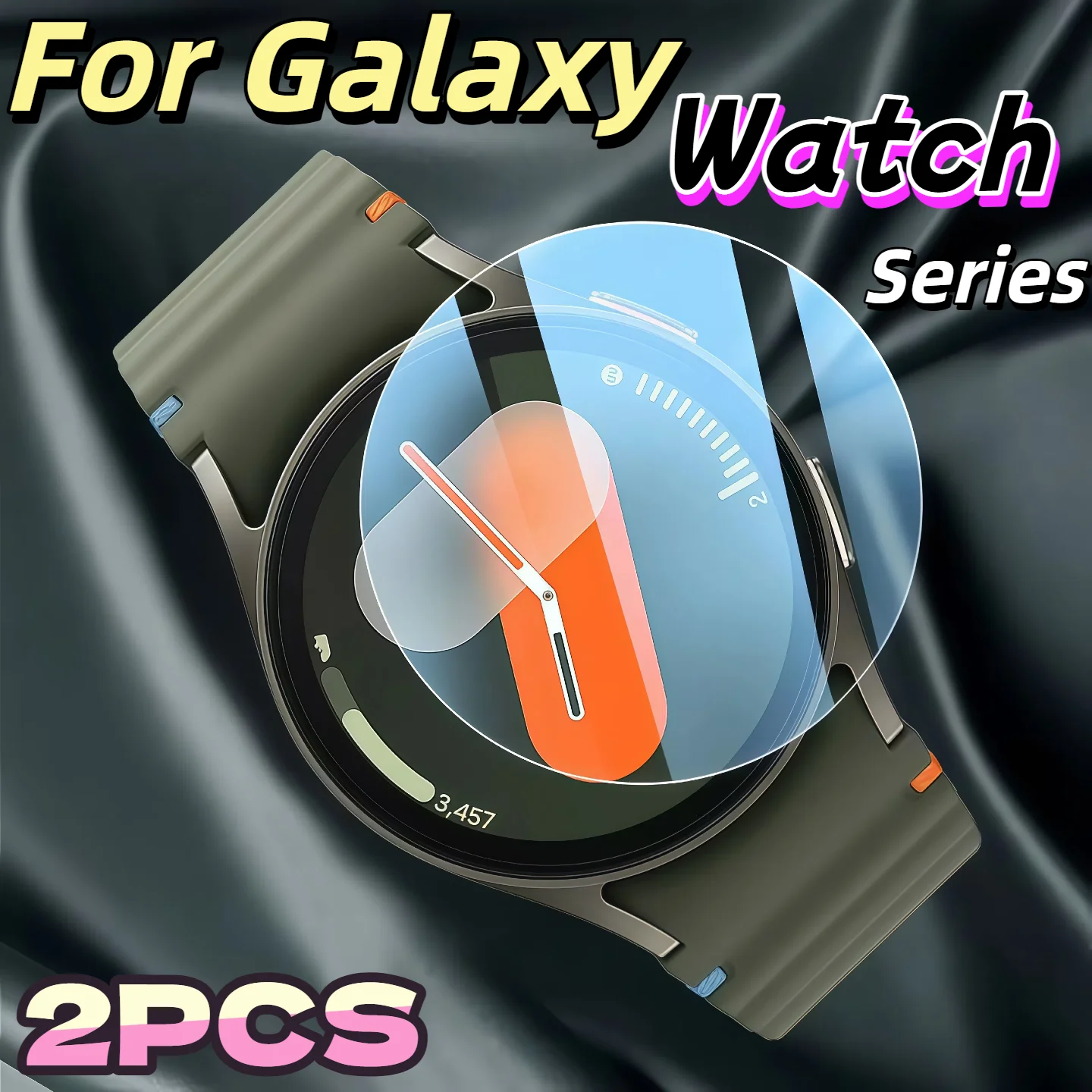 2Pcs Tempered Glass Screen Protector For Galaxy Watch8 Ultra 4 5 6 7 8 40mm 44mm Classic 43mm 47mm Easy Alignment Film H