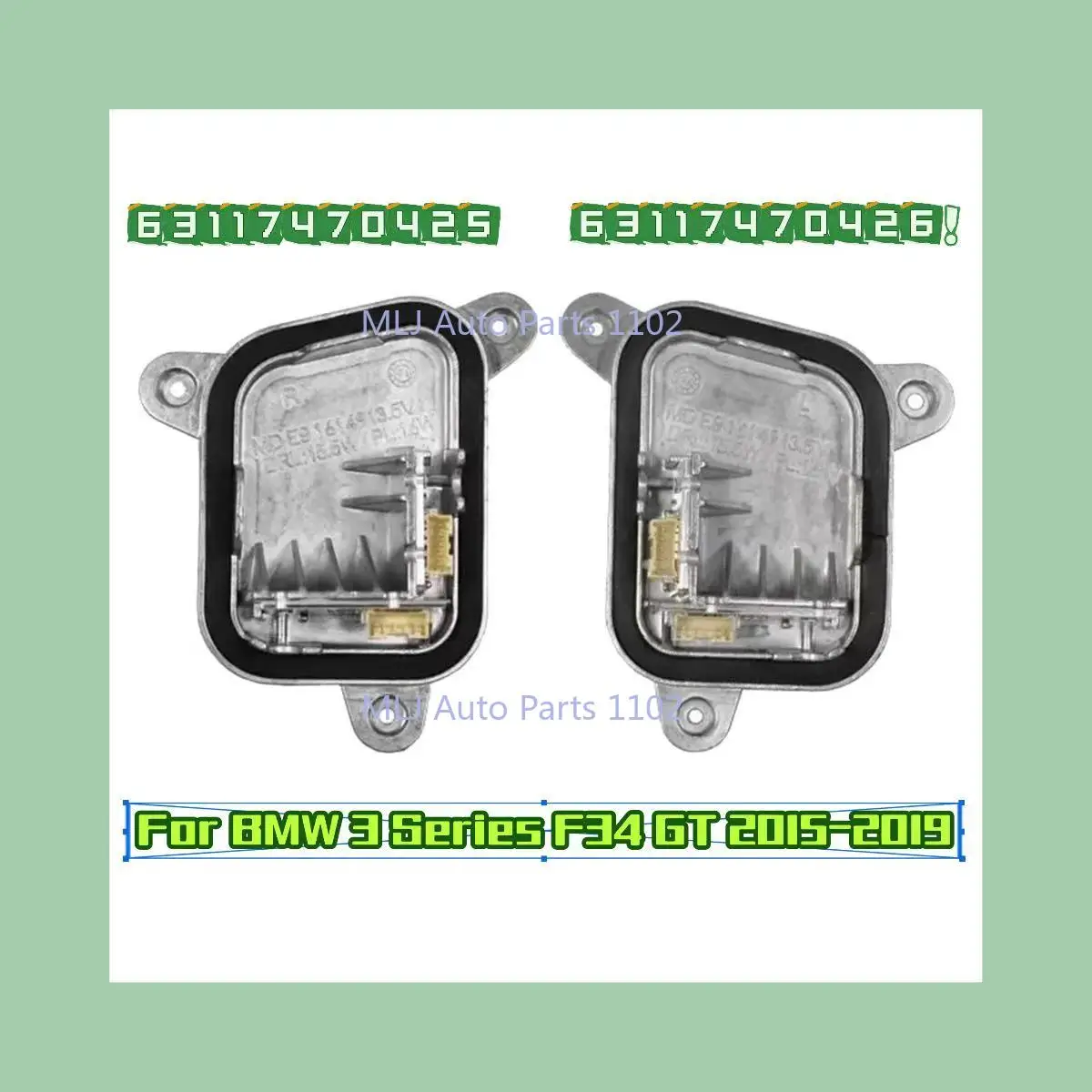 

Suitable for BMW 3 Series F34 GT 2015-2019 LED headlight 63117470425 63117470426 daytime running light module control unit