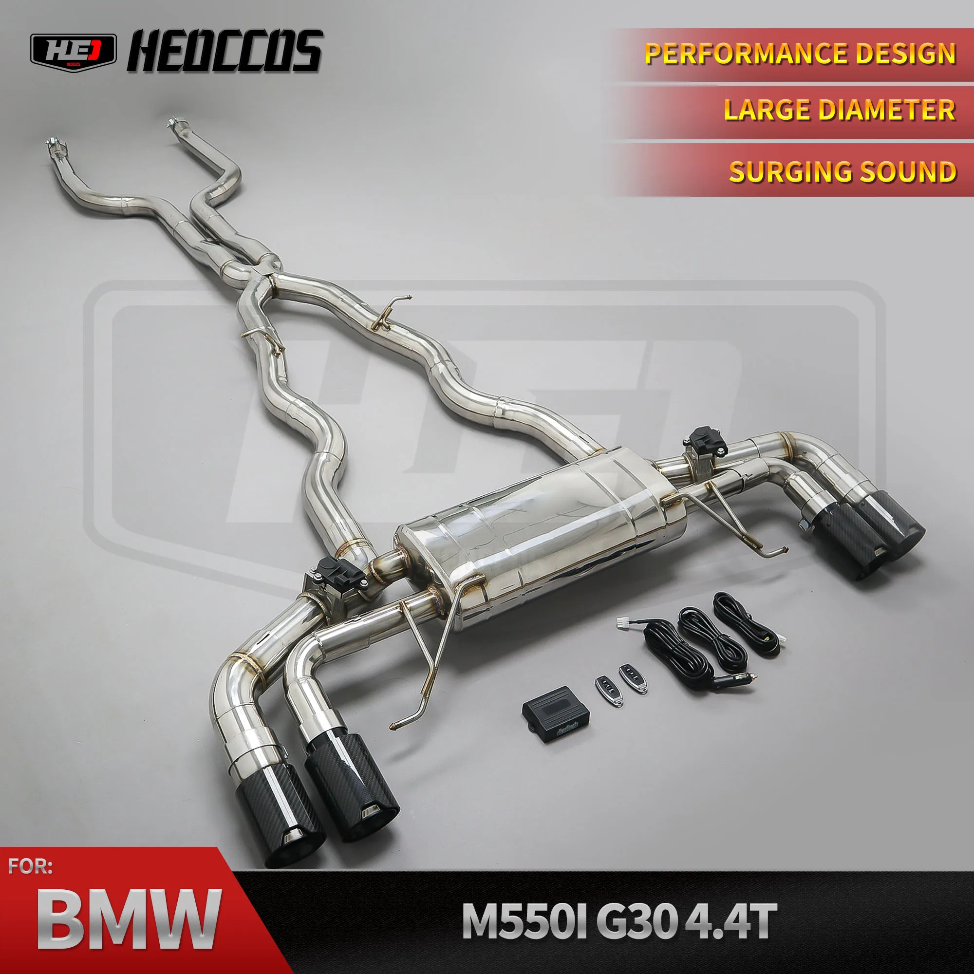 HEO Exhaust Pipe Muffler Catback Exhaust System Stainless Steel Valvetronic for BMW M550/M550i 2018-2019