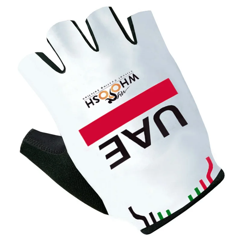 2024 UAE Team Cycling Gloves Half Finger Men Women Road Bike Gloves Sports Fitness Gym Riding Bicycle Gloves