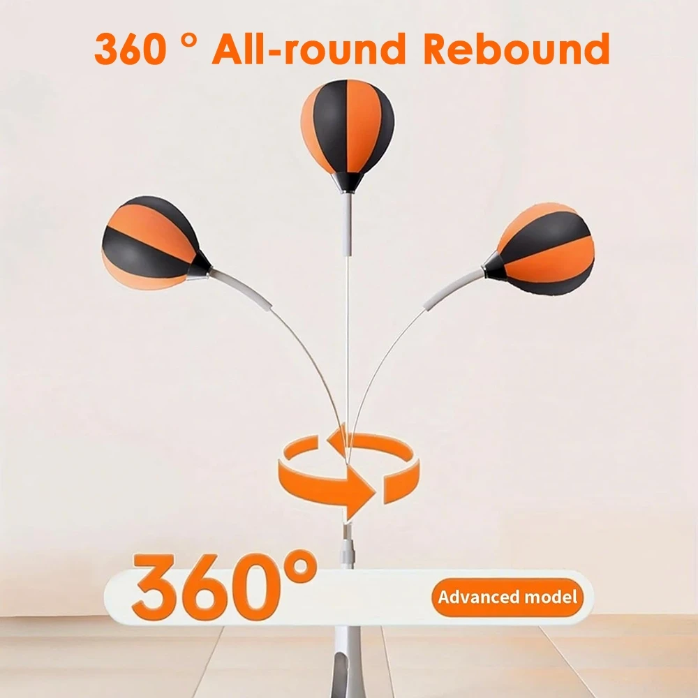 حقيبة ملاكمة منعكسة قابلة للنفخ للتدريب على التفاعل والتطرف على الرشاقة ومعدات اللياقة البدنية المنزلية وحقيبة التثبيت بنقرة واحدة