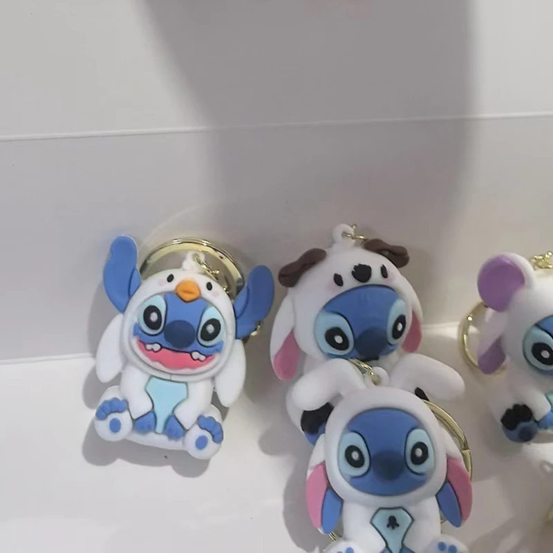 

12 pcs/set Anime Merchandise Stitch Chinese Zodiac Series Keychain Surprise Blind Box Cute Backpack Charm Girls Birthday Gift