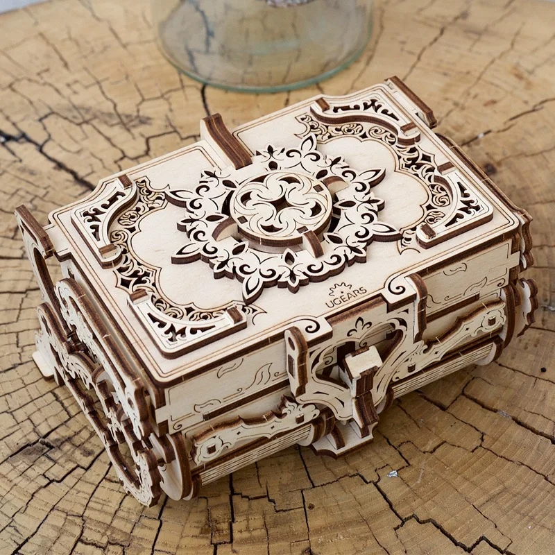 

Storage Jewelry Box Wooden Mechanical Drive Assembly Model Handmade Storage Box Gift