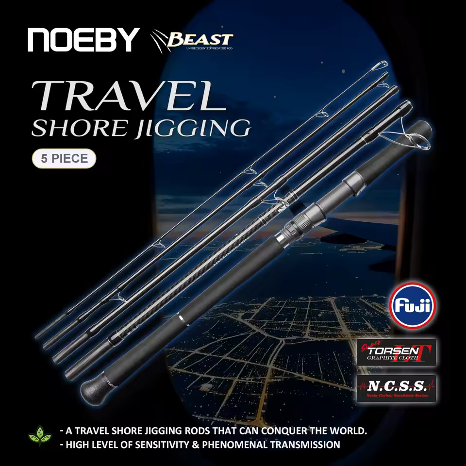 Vara de pesca Noeby 5 seções viagem jigging
