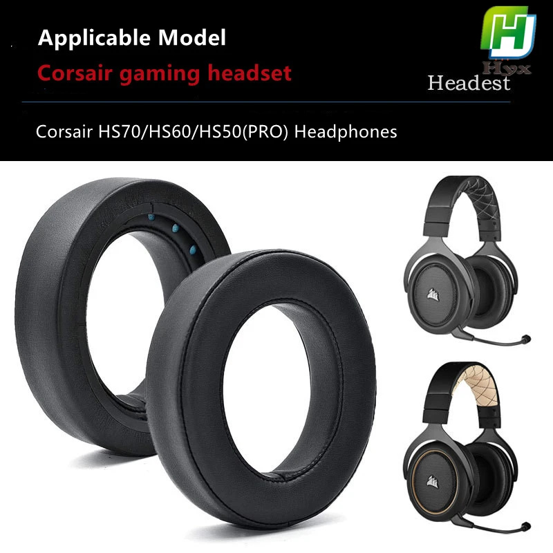 For Corsair HS50 HS60 HS70 Pro Headphone Sleeve Earmuffs Ear Pads / Head Beam Leather Case Earpads Accessories