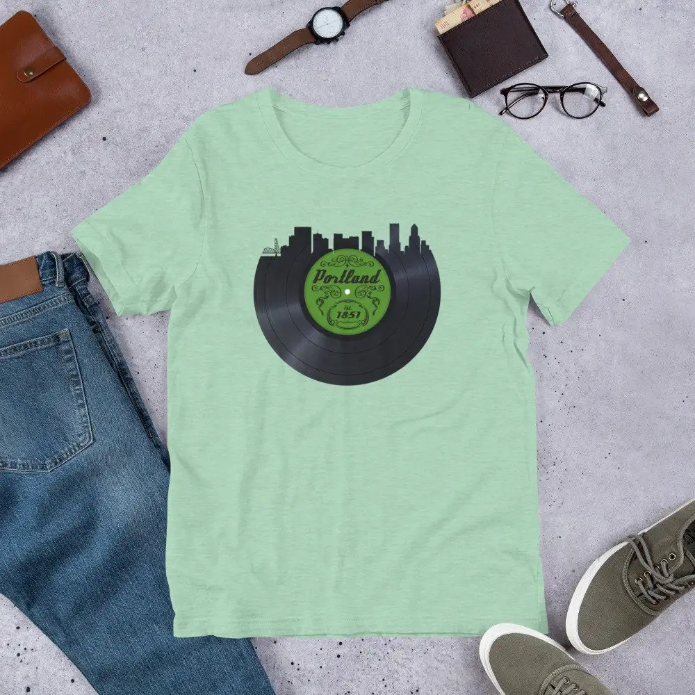 Portland Skyline T Shirt Local Music Keep Weird