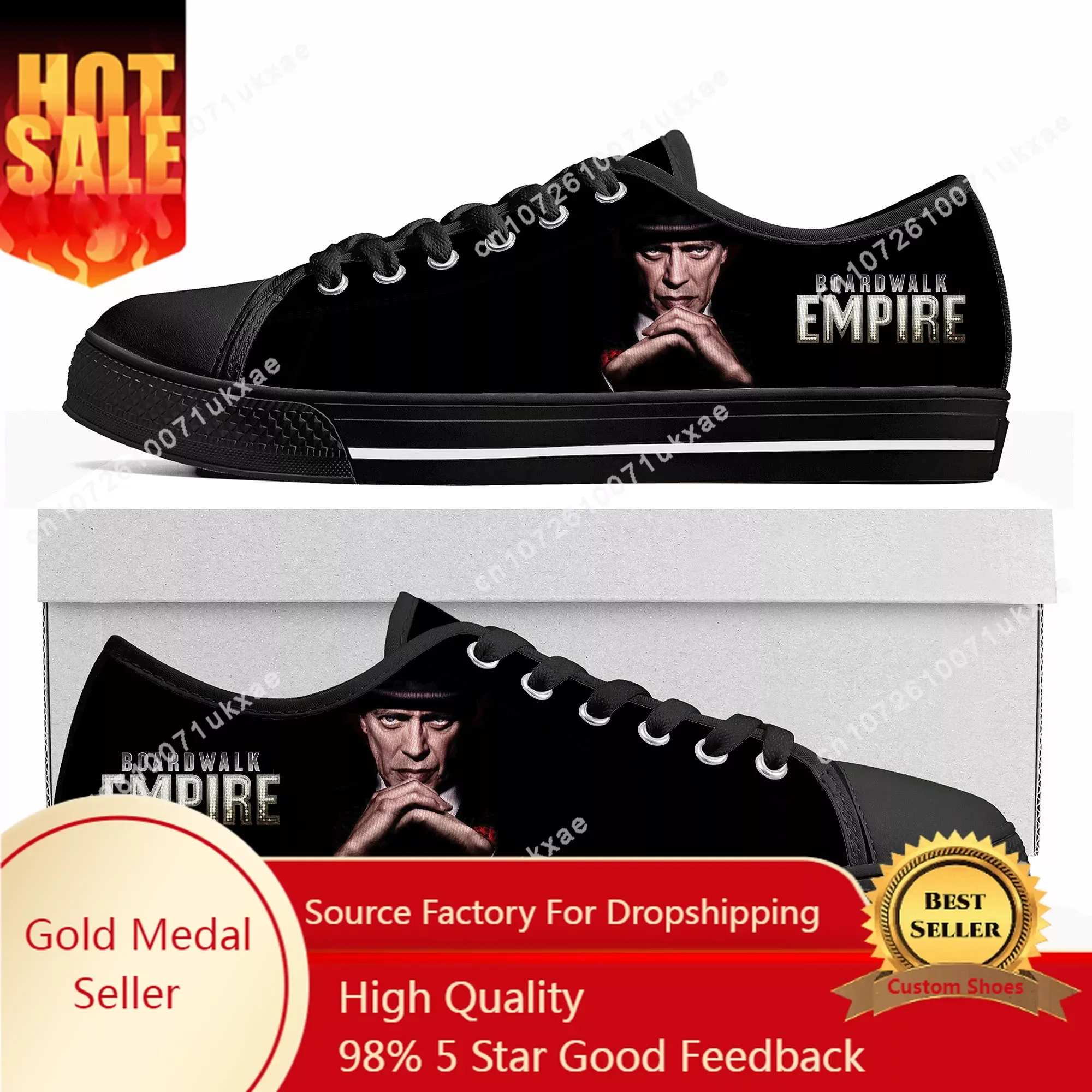 

Boardwalk Empire Low Top Sneakers Mens Womens Teenager High Quality Nucky Thompson Canvas Sneaker Casual Shoes Custom Shoe