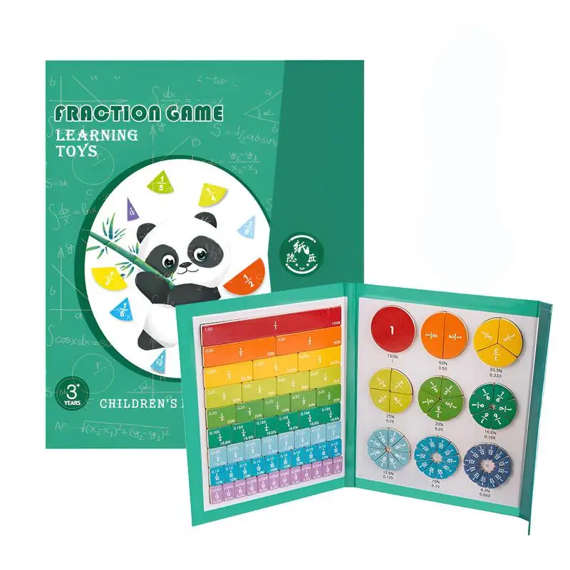 Bambini frazione magnetica apprendimento matematica giocattoli frazione libro Set sussidi didattici Parish apprendimento aritmetica giocattoli educativi