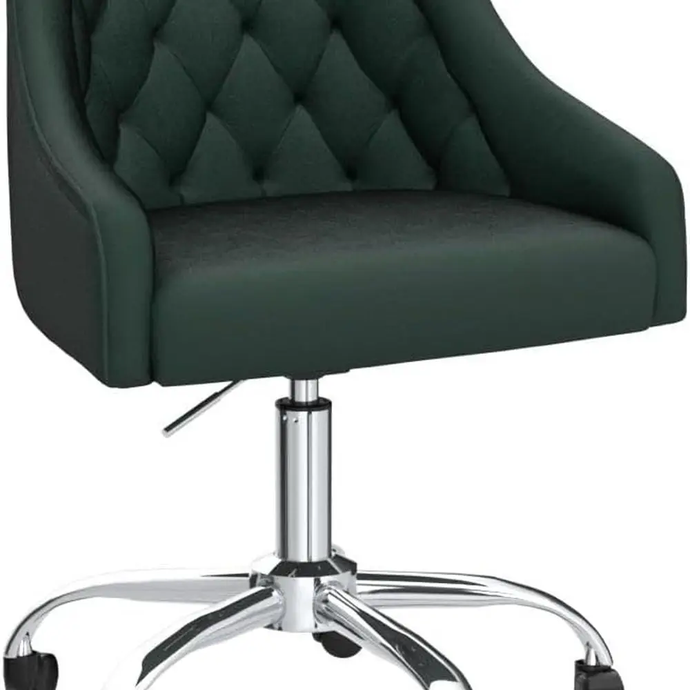 Luxurious Green Swivel Vanity Desk Chair with 360° Rotation and Adjustable Height for Chic Office Spaces