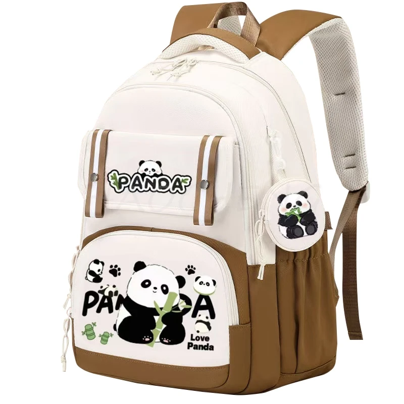 

Студенческий рюкзак с большой пандой, милый новый унисекс, большой вместительный красивый рюкзак, модный повседневный рюкзак, женский рюкзак Mochila
