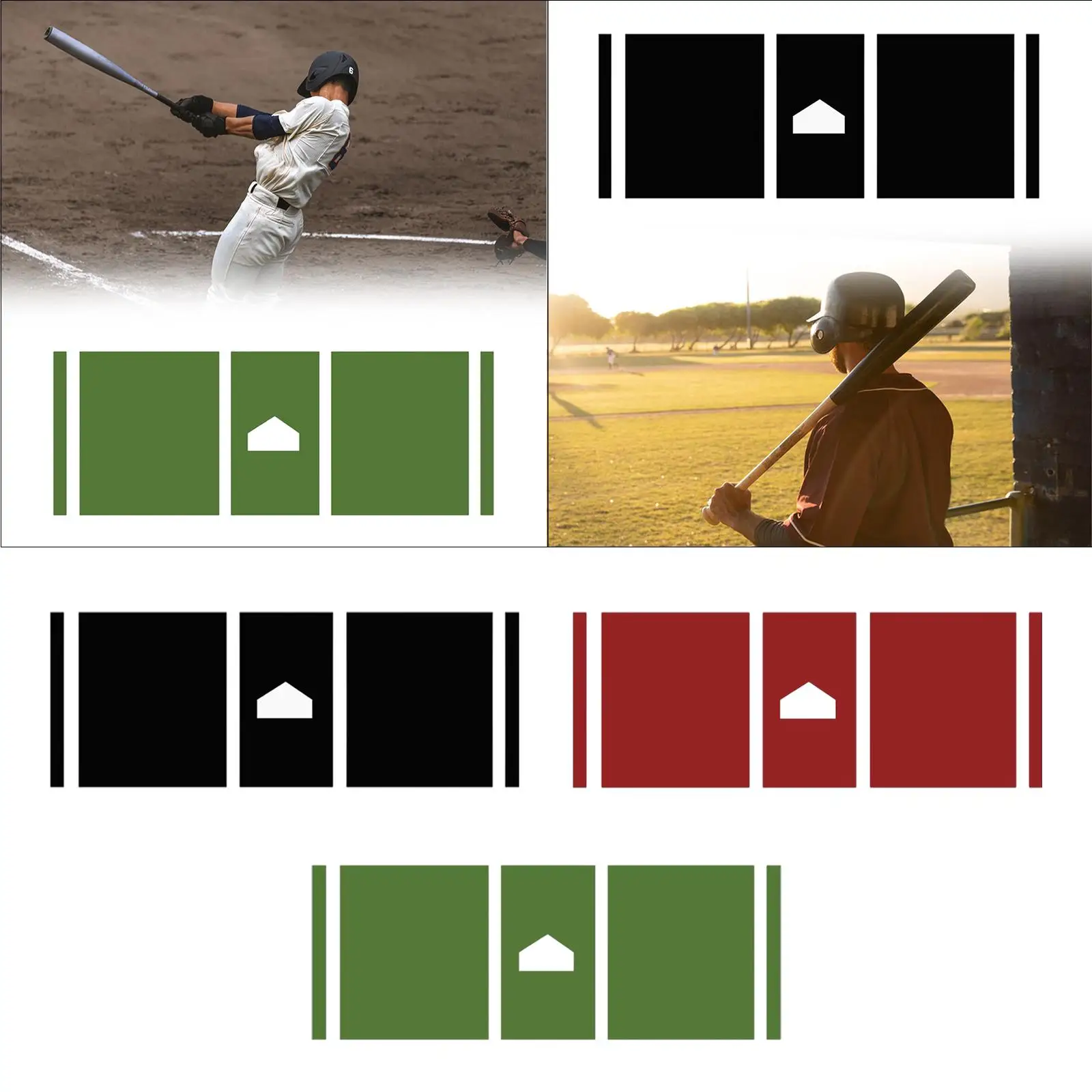 Baseball Hitting Mat Professional Baseball Batting Mat Multifunctional Supplies for Family Baseball Friends Softball Teenagers