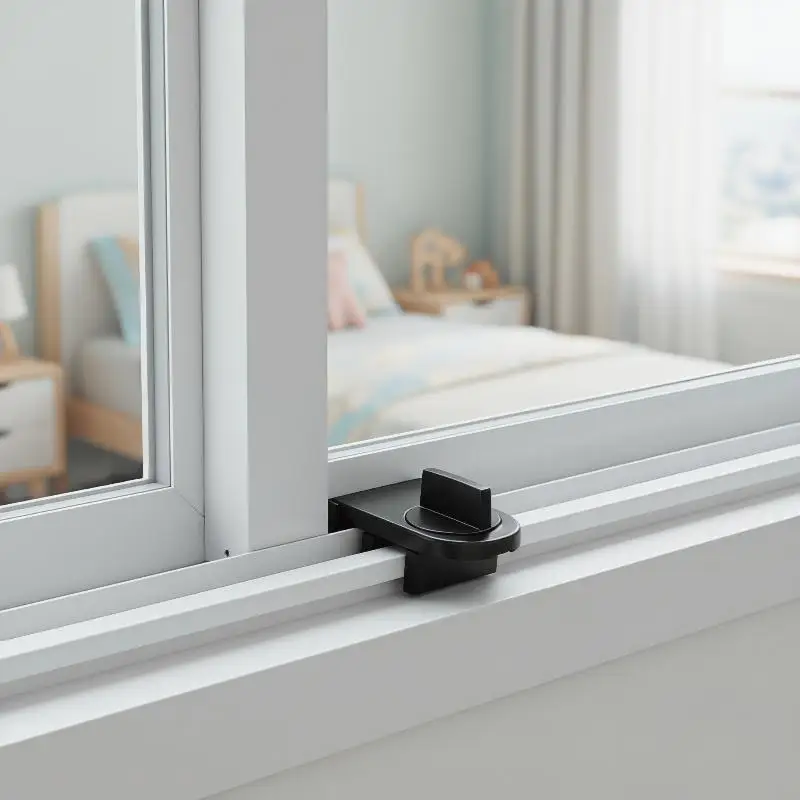 Reliable Security Lock for Sliding Doors No-Drill Design for Home and Window Protection