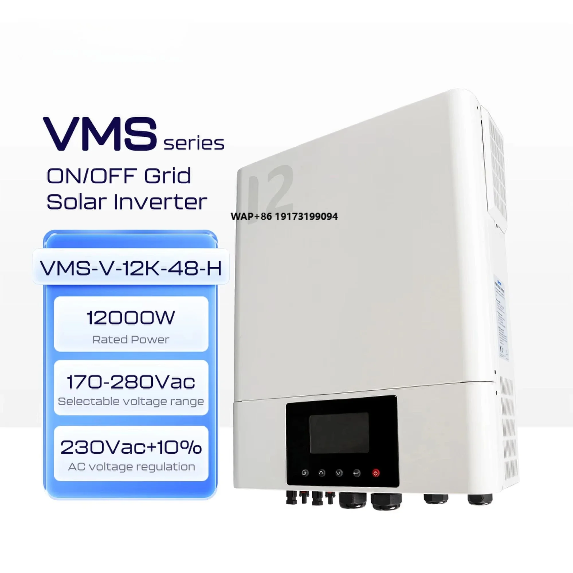 MAX 12KW 48v Solar Hybrid Inverter with 500V PV Input Voltage 150A Solar Charger