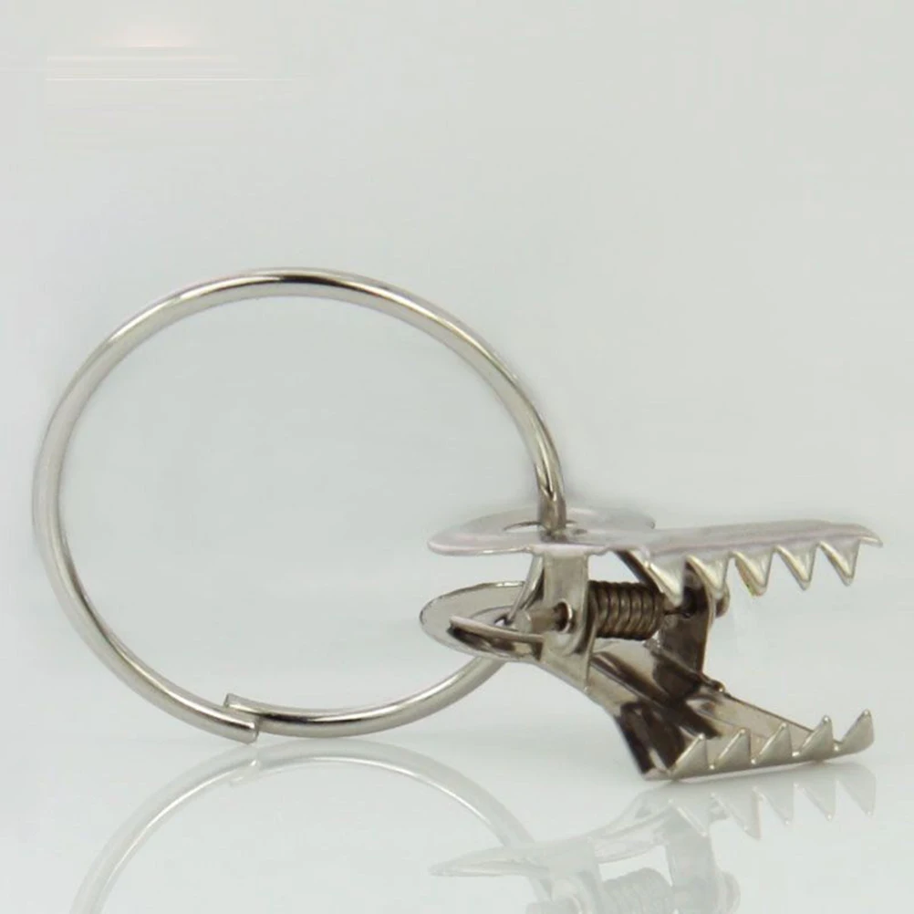 

20pcs Stainless Steel Curtain Clips For Bathroom Bedroom Living Room Decor Curtain Hanger Pothook Clasp Ring With Clip