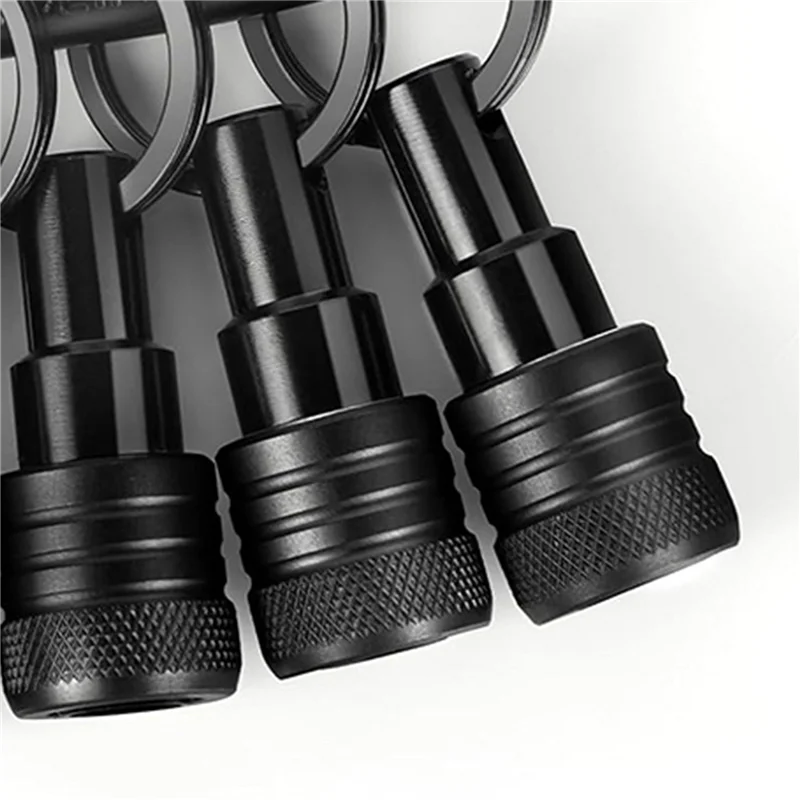 

A27F-12PCS Bit Holders Keychain, 1/4 Inch Hex Shank Bit Holders, Quick-Change Design For Nut Driver, Screwdriver & Drill Bits