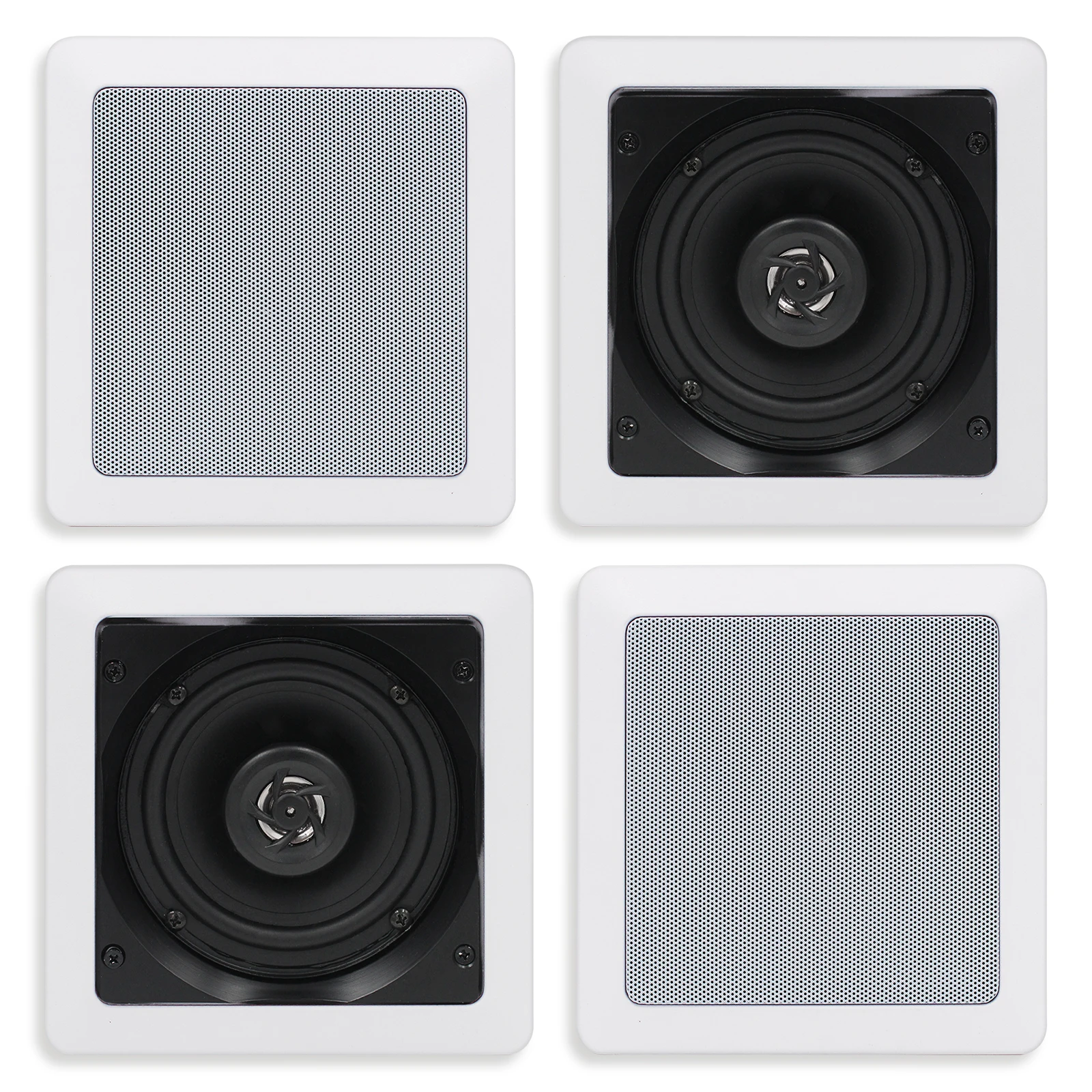 

2 Pairs 5.25 Inch 160W Home In-Wall Speaker Ceiling Speaker Full Range Sound System for Home Theater Living Room Office Bedroom