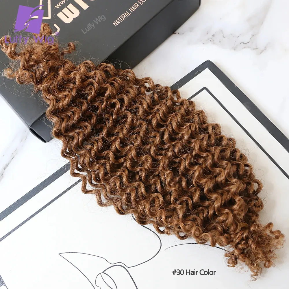 Afro Kinky Curly Locks estensioni dei capelli Crochet Microlocs birmano Remy Human Box trecce capelli Twist Bulk Hair per intrecciare