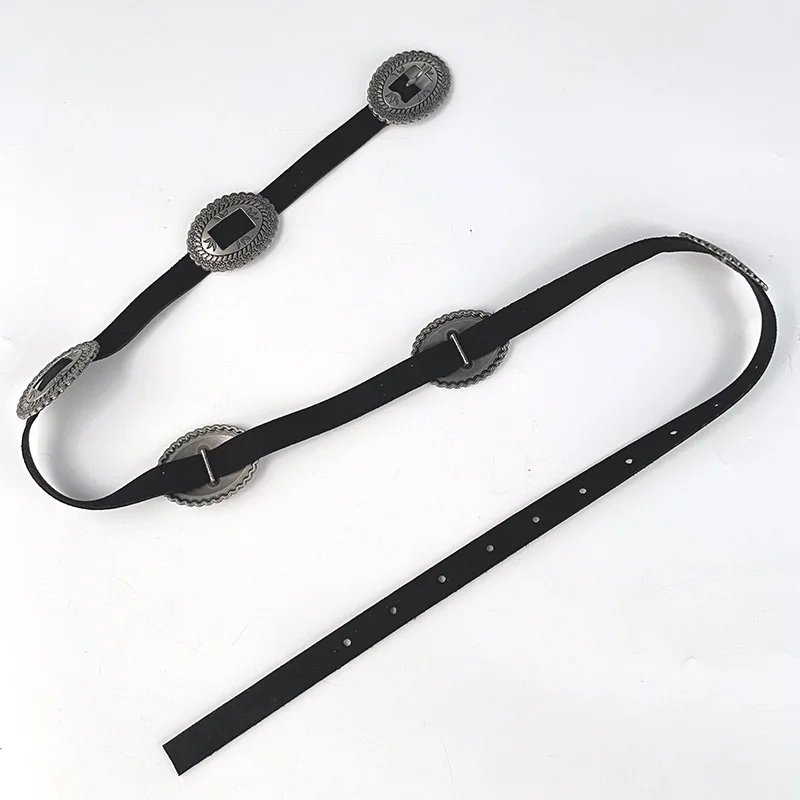 女性のファッションレトロベルトパンク個性金属装飾スカートジャケット多用途薄型ベルト