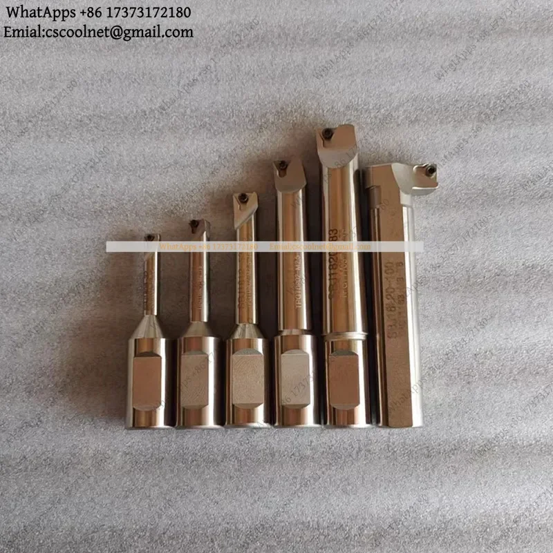 6pc SBJ18 Boring Bar Set for F1-18 Boring Head, Bore Dia 8-25mm, Compatible with Replaceable Inserts, Lathe Turning Tools