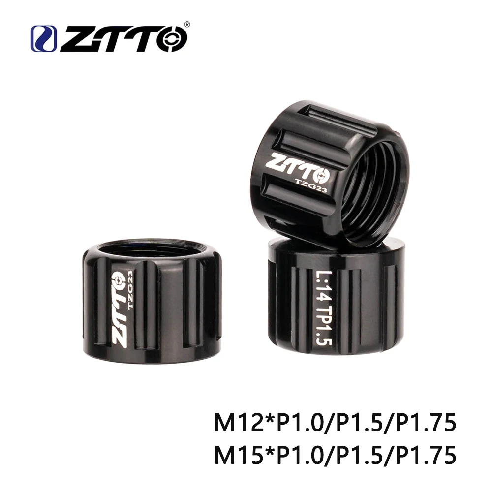 ZTTO eBike自転車スルーアクスルナットM15 P1.0 P1.5 P1.75ハブシャフトキャップバイクアクセサリー交換用ナット自転車アクセサリーパーツ