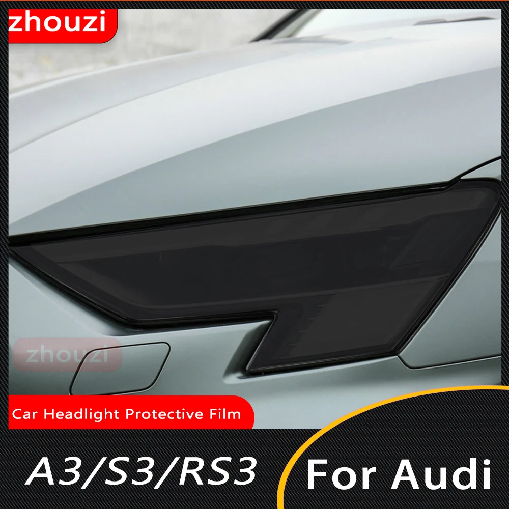 

Car Headlight Protective Film Transparent Smoked Black TPU Sticker For Audi A3 8V S3 RS3 8Y 2021 2022 S Line Sportback 2014-On