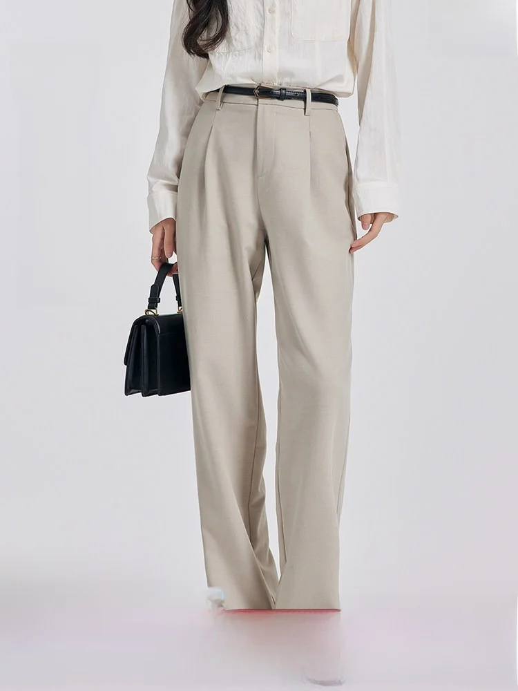 

Белые широкие брюки DAGASS для женщин, классические, для собеседований, прямого кроя, с высокой талией, эксклюзивно онлайн