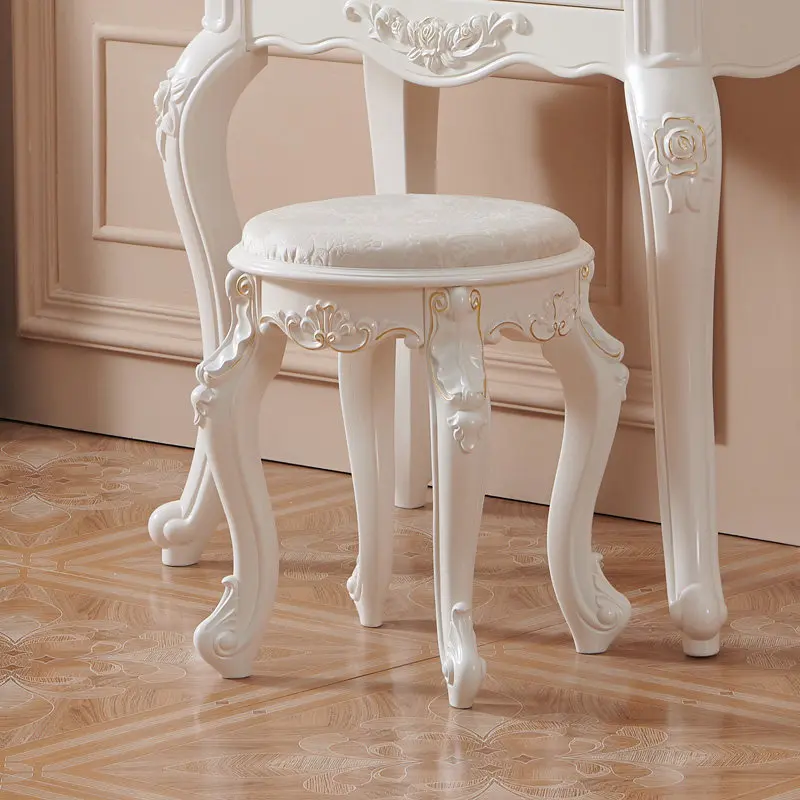 

Табурет в европейском стиле с обивкой, для туалетного столика в спальне, современный стул для гостиной, одноместный стул, табурет для прихожей/обуви для дома